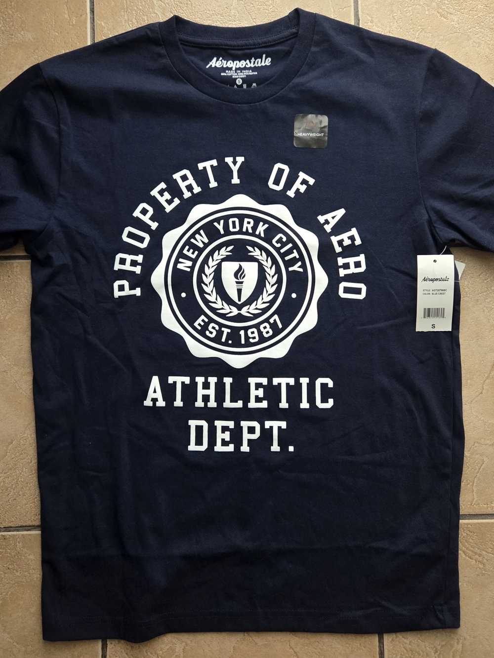 Aeropostale Men's Navy Athletic Dept. Graphic Tee